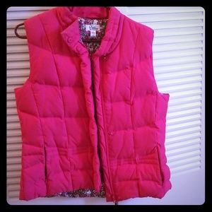 Lilly Pulitzer pink down vest